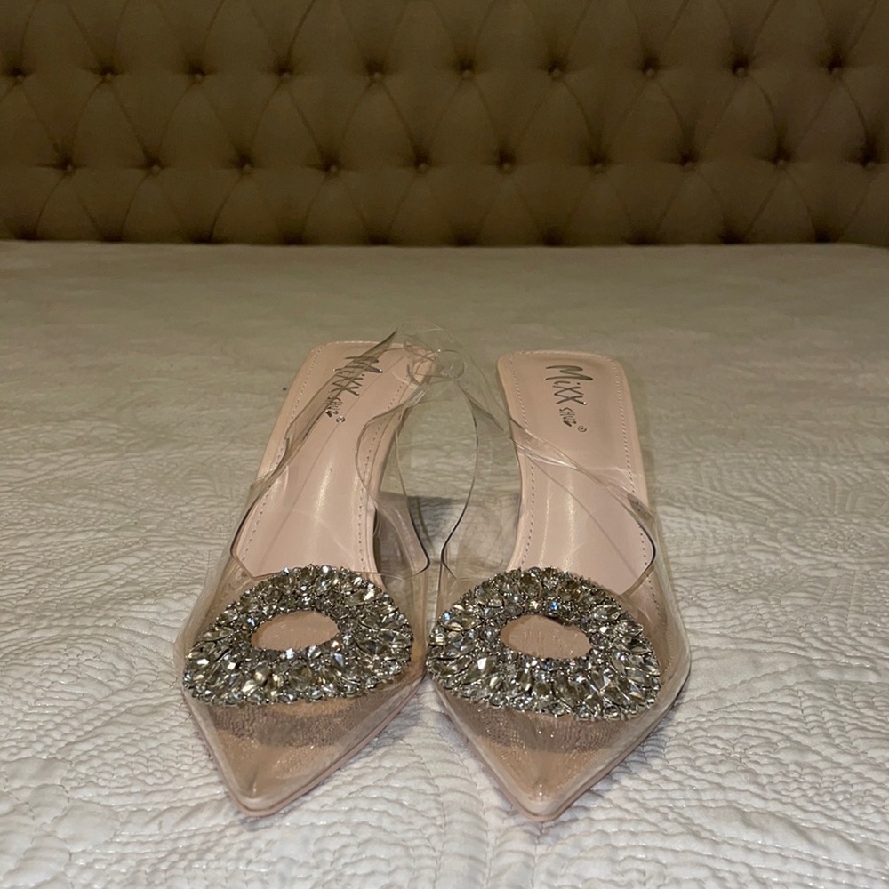 Clear high heels. Size 7.5 brand new